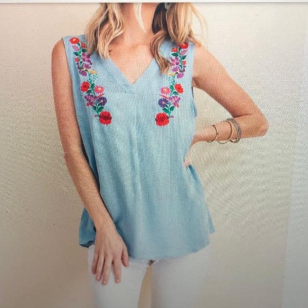 Embroidered Sleeveless